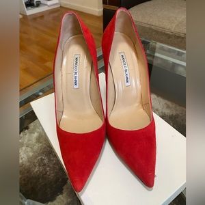 Manolo Blahnik shoes in red